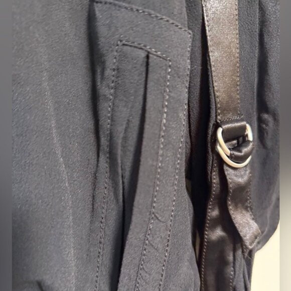 Vince Black Button-Front Jacket with Satin Trim & D-Ring Detail Size S - Picture 11 of 11